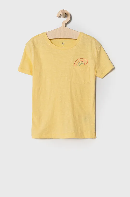 žltá Detské tričko GAP Dievčenský