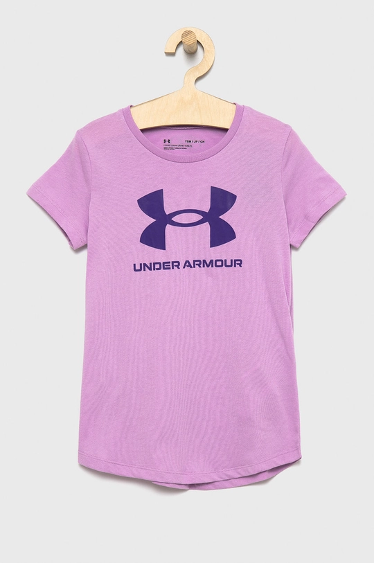 fialová Detské tričko Under Armour 1361182 Dievčenský