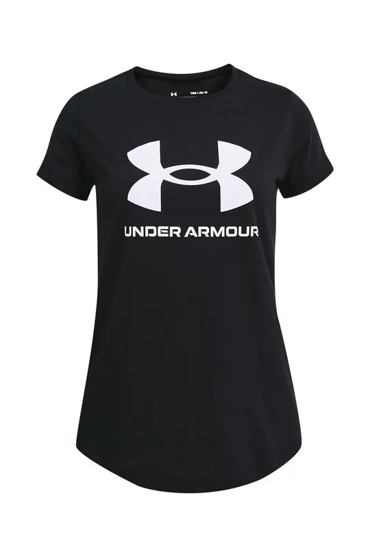 czarny Under Armour t-shirt dziecięcy 1361182 Dziewczęcy