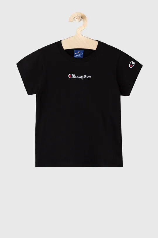 czarny Champion T-shirt dziecięcy 404061 Dziewczęcy