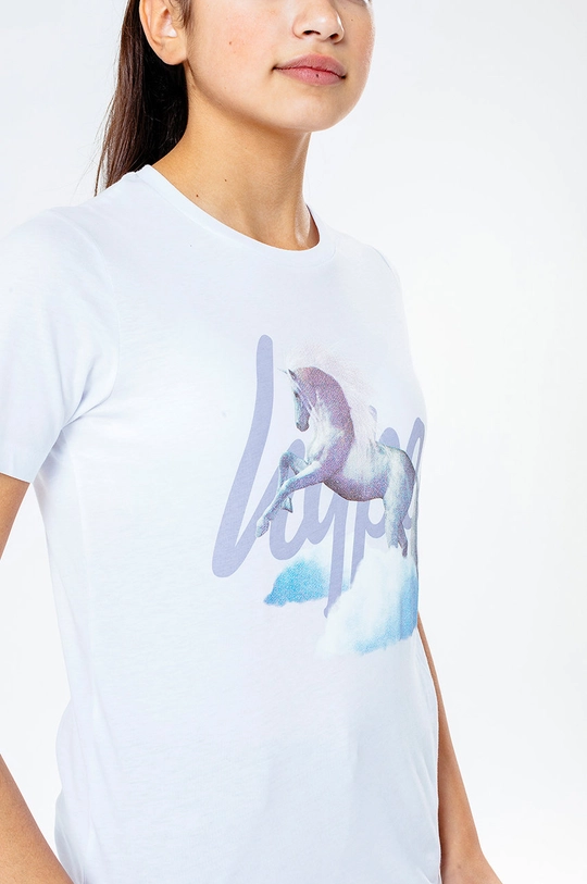 biały Hype T-shirt dziecięcy UNICORN SCRIPT