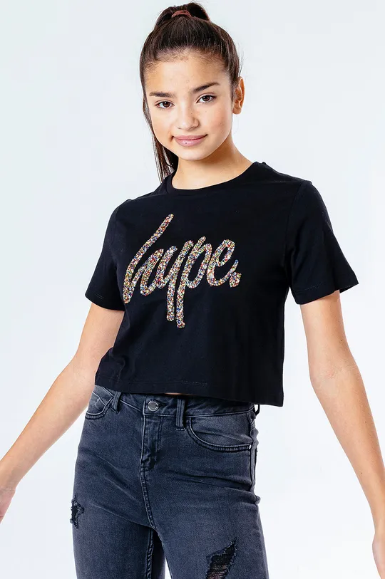 чёрный Детская футболка Hype Для девочек