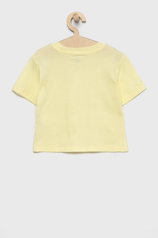 Dětské bavlněné tričko GAP jasně žlutá