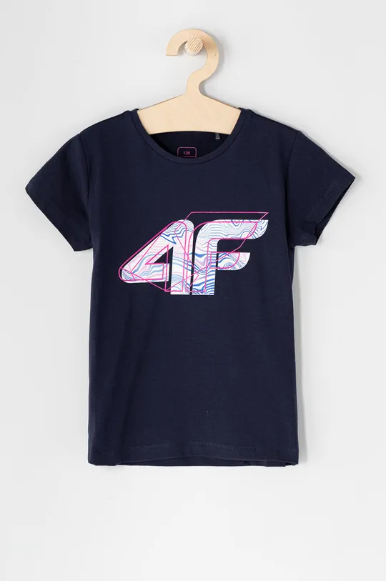 granatowy 4F T-shirt dziecięcy Dziewczęcy