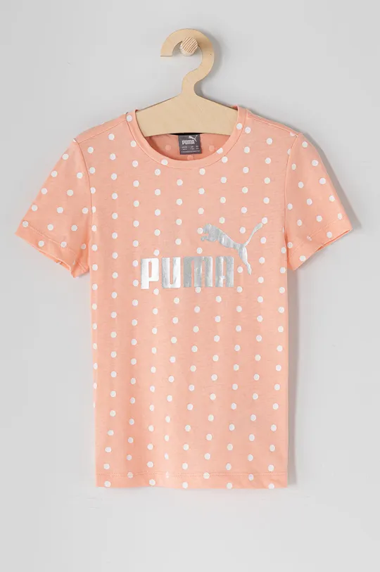 różowy Puma T-shirt dziecięcy 587042 Dziewczęcy
