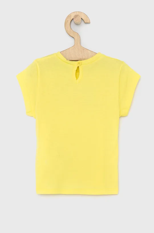 Detské bavlnené tričko United Colors of Benetton žltá