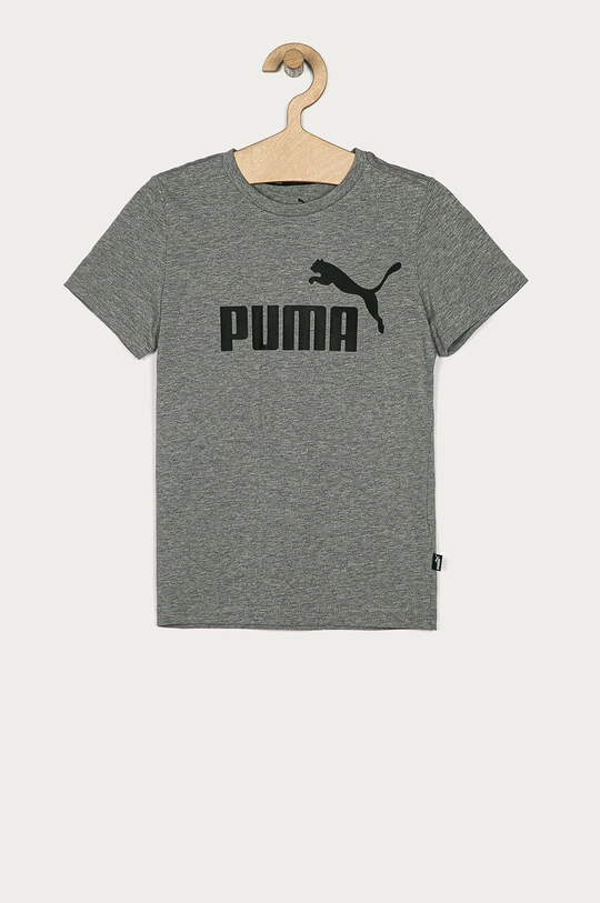 sivá Detské bavlnené tričko Puma Detský