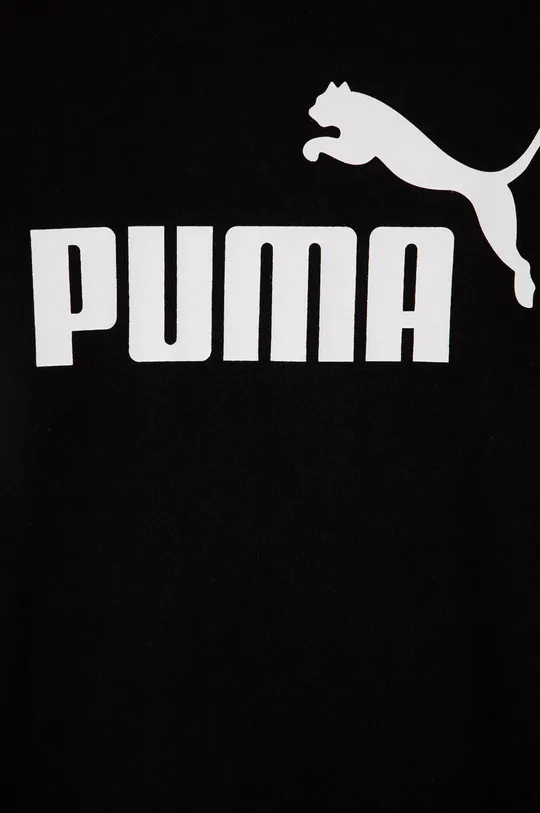čierna Detské bavlnené tričko Puma