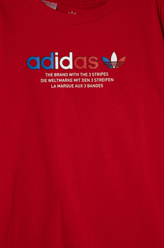 adidas Originals T-shirt dziecięcy GN7480, kolor czerwony | Answear.com