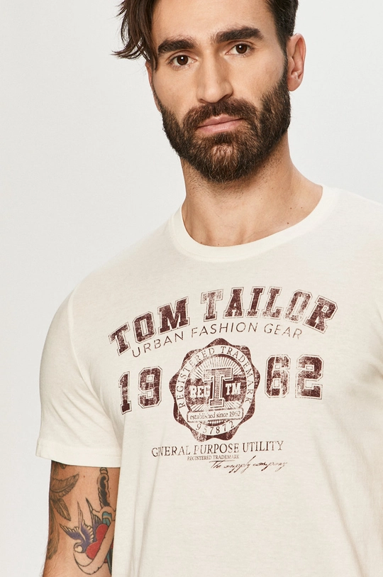 beżowy Tom Tailor - T-shirt