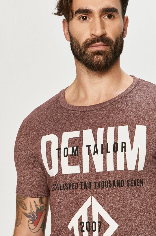 bordowy Tom Tailor - T-shirt