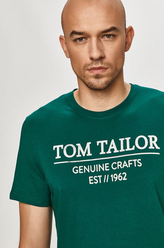 ciemny zielony Tom Tailor - T-shirt