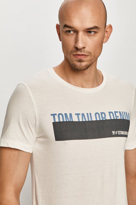 bílá Tom Tailor - Tričko Pánský