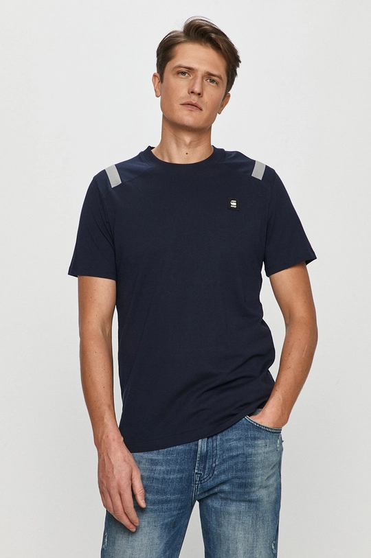 granatowy G-Star Raw - T-shirt D18660.336.6067 Męski