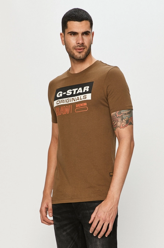 zielony G-Star Raw - T-shirt D18261.336.1866 Męski