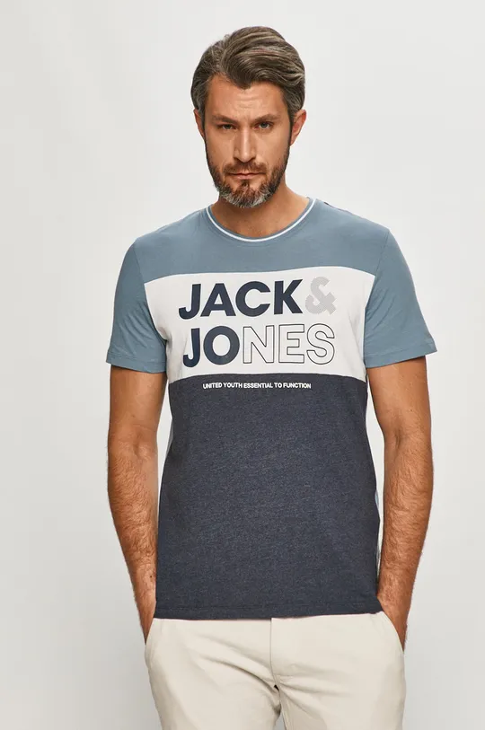 fioletowy Jack & Jones - T-shirt Męski