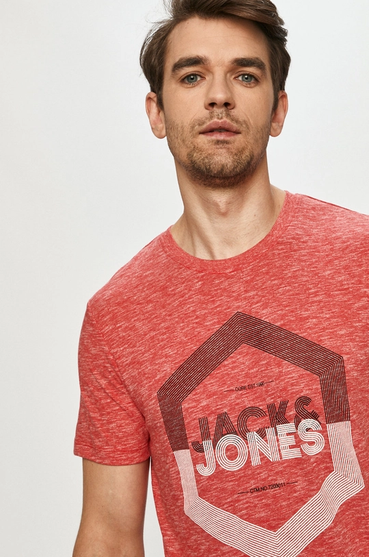 czerwony Jack & Jones - T-shirt