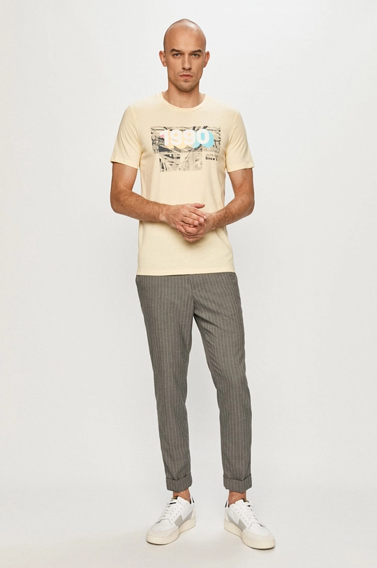 Jack & Jones - T-shirt żółty