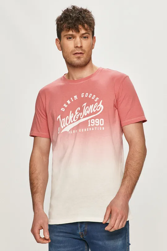 różowy Jack & Jones T-shirt Męski