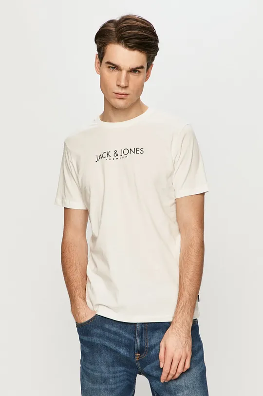 λευκό Premium by Jack&Jones - Μπλουζάκι Ανδρικά