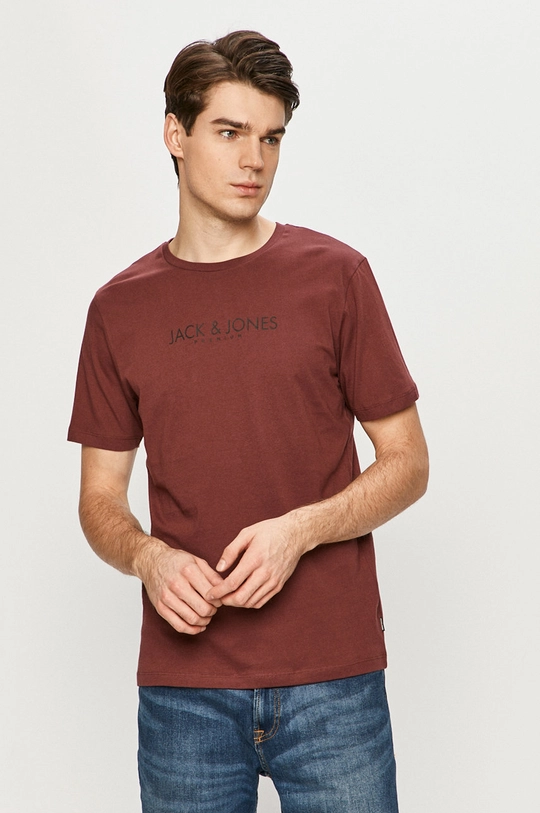 μπορντό Premium by Jack&Jones - Μπλουζάκι Ανδρικά