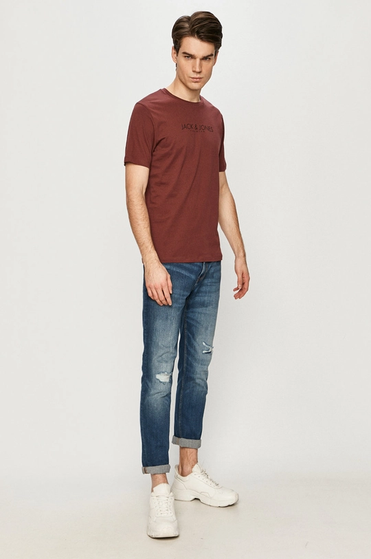 Premium by Jack&Jones - Tričko burgundské