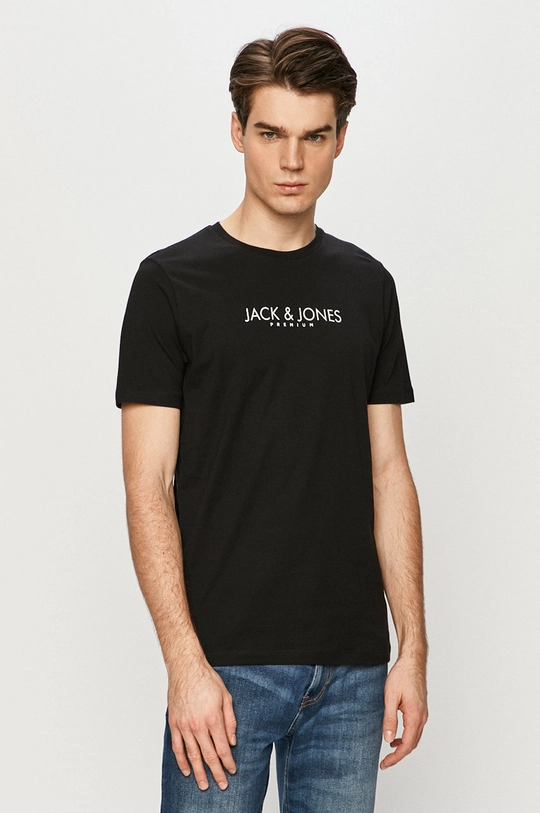 čierna Premium by Jack&Jones - Tričko Pánsky