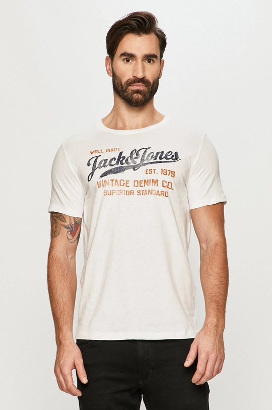 biela Premium by Jack&Jones - Tričko Pánsky