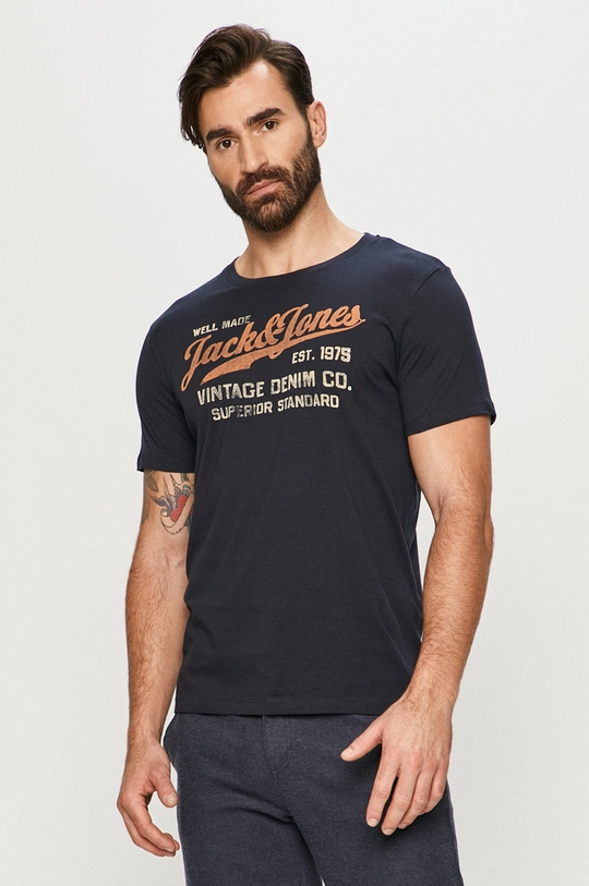 tmavomodrá Premium by Jack&Jones - Tričko Pánsky