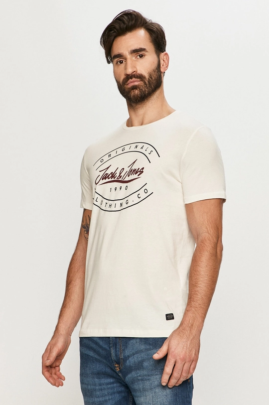 biały Jack & Jones - T-shirt Męski