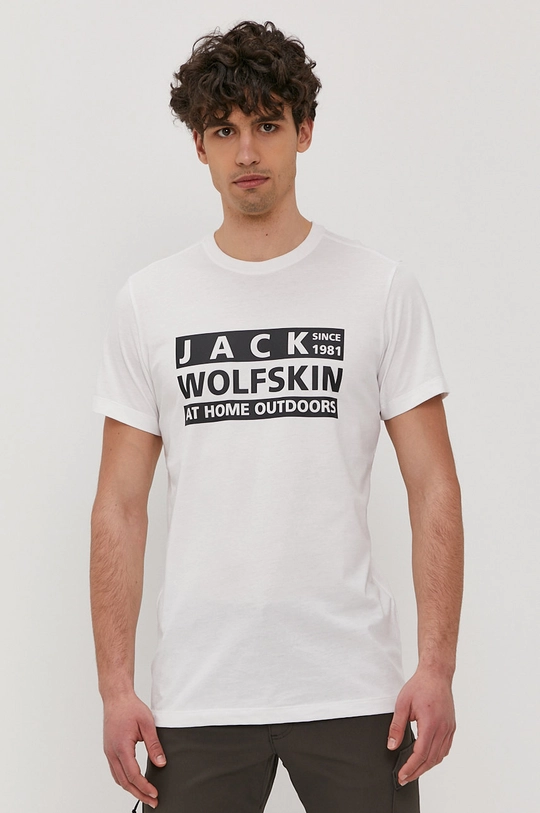 biela Tričko Jack Wolfskin