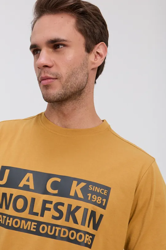 κίτρινο Μπλουζάκι Jack Wolfskin