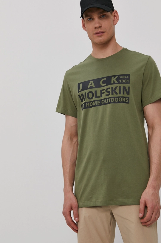 зелёный Футболка Jack Wolfskin