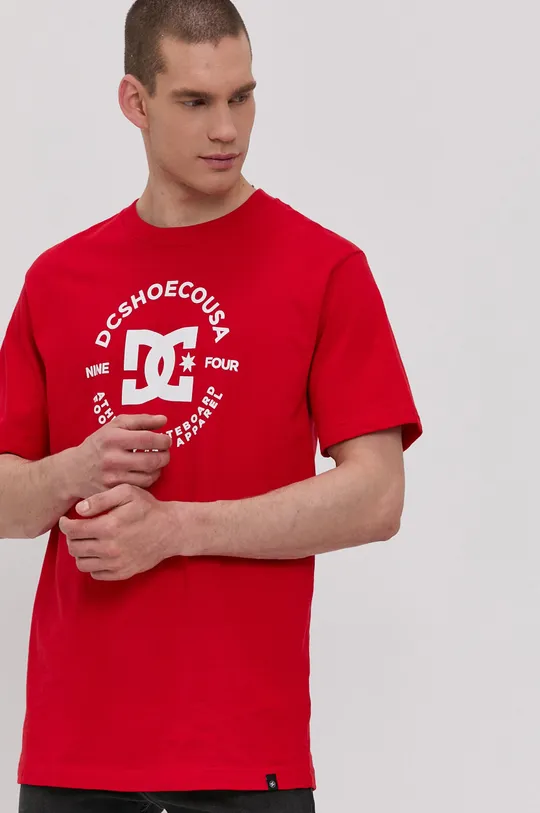 czerwony DC - T-shirt Męski