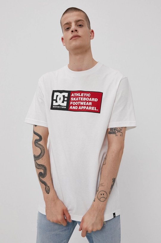 biały DC T-shirt Męski