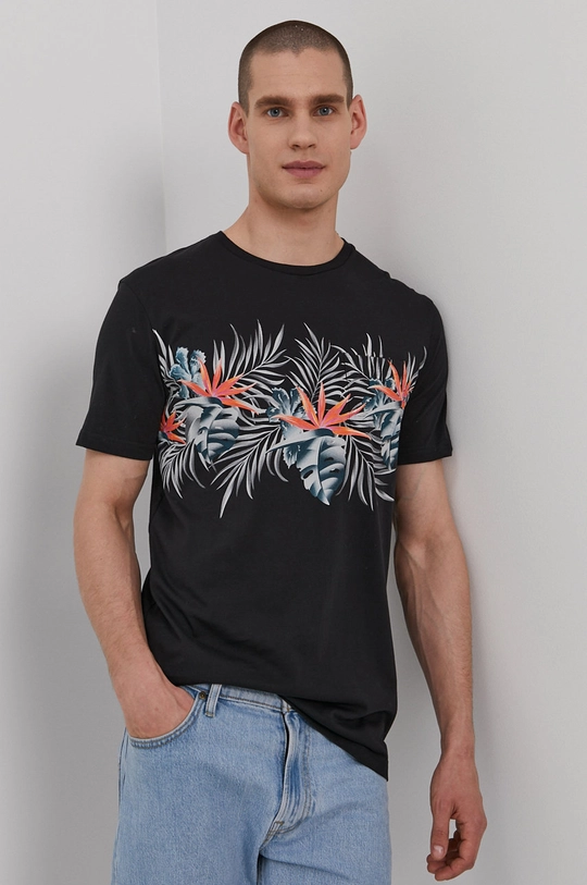 czarny Quiksilver T-shirt Męski