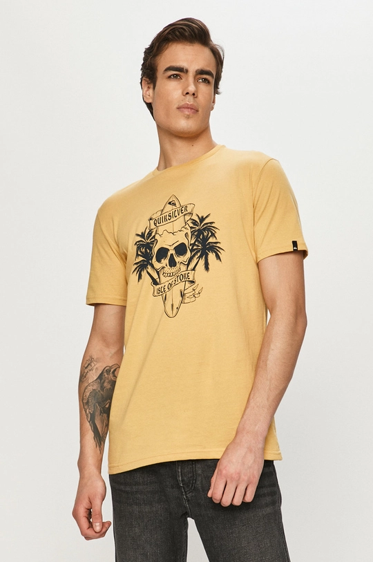 żółty Quiksilver - T-shirt Męski