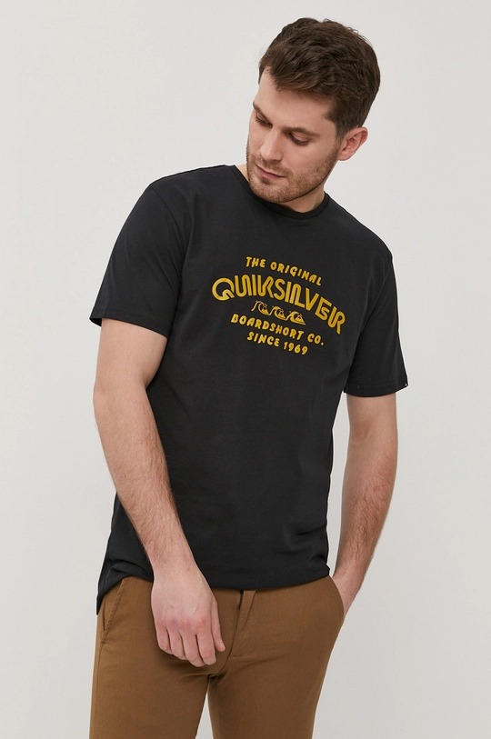 czarny Quiksilver T-shirt Męski