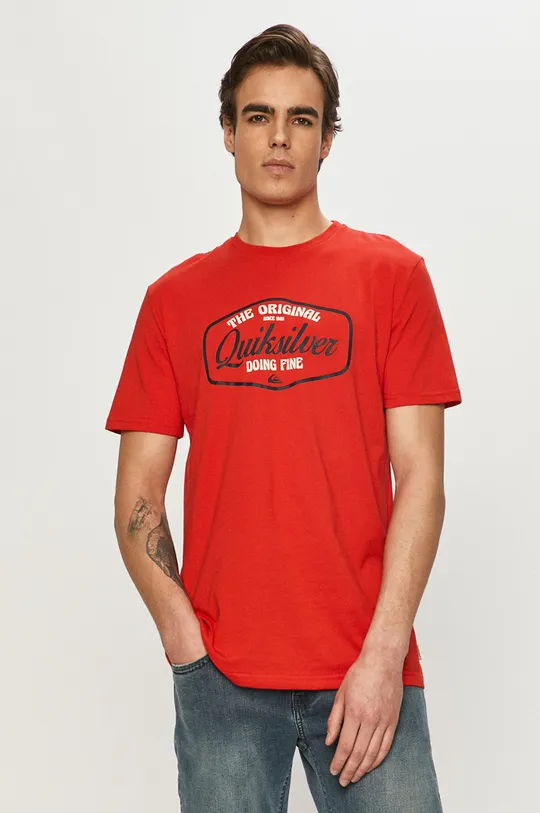 piros Quiksilver - T-shirt Férfi