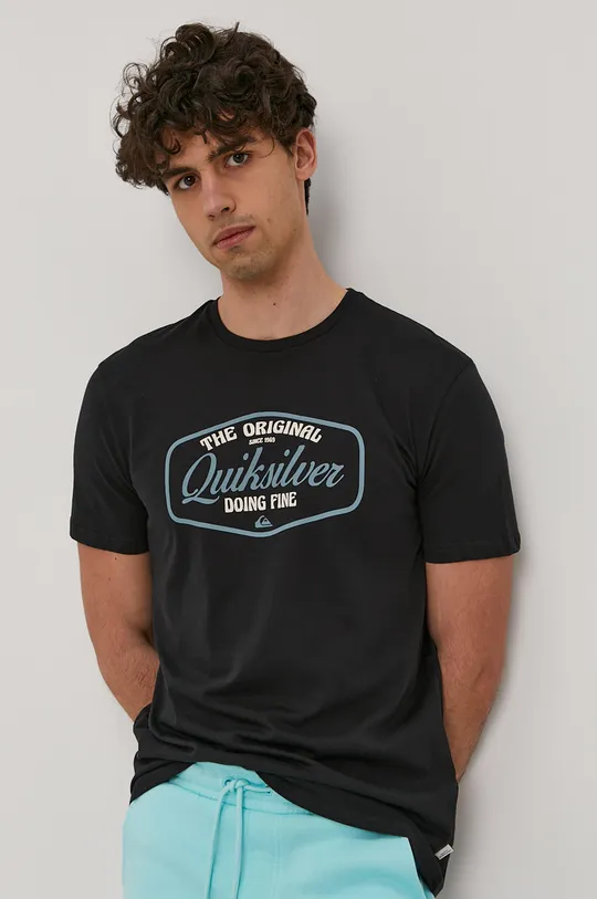 czarny Quiksilver - T-shirt Męski