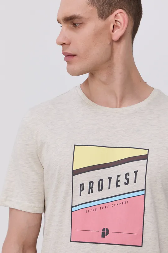 Protest T-shirt beżowy
