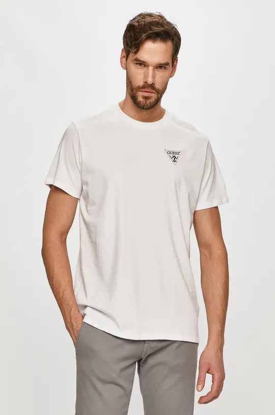 biały Guess - T-shirt Męski