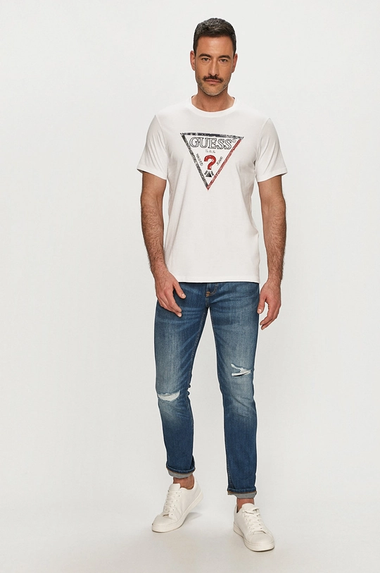 Guess - T-shirt biały