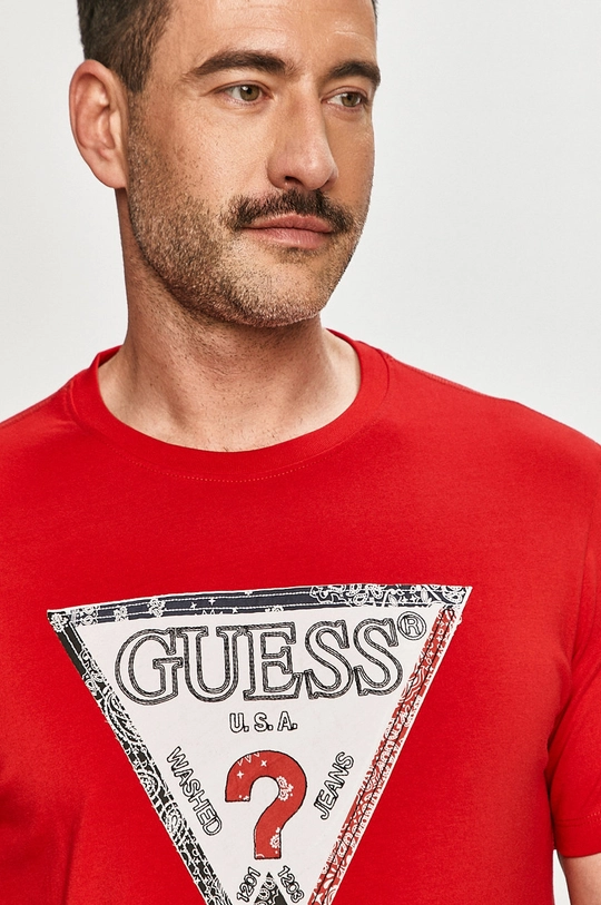 czerwony Guess - T-shirt