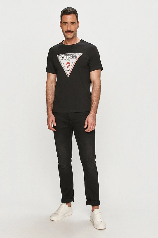 Guess - T-shirt czarny