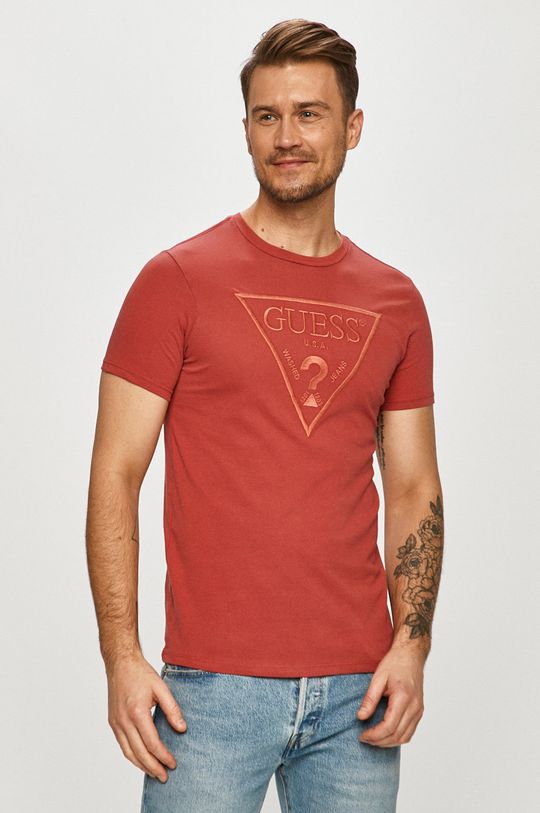 czerwony Guess - T-shirt