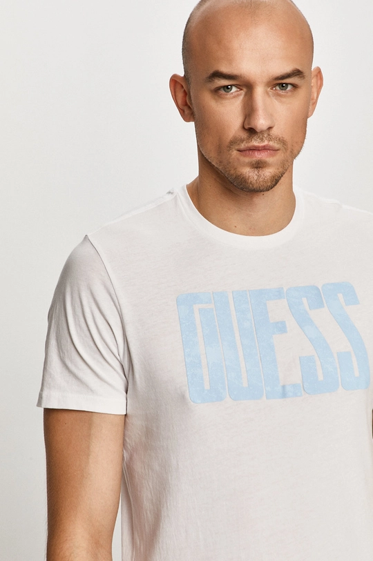 biały Guess - T-shirt Męski