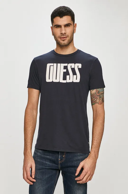 Guess - T-shirt niebieski