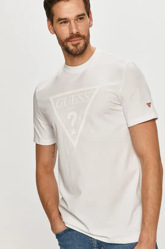 fehér Guess - T-shirt Férfi