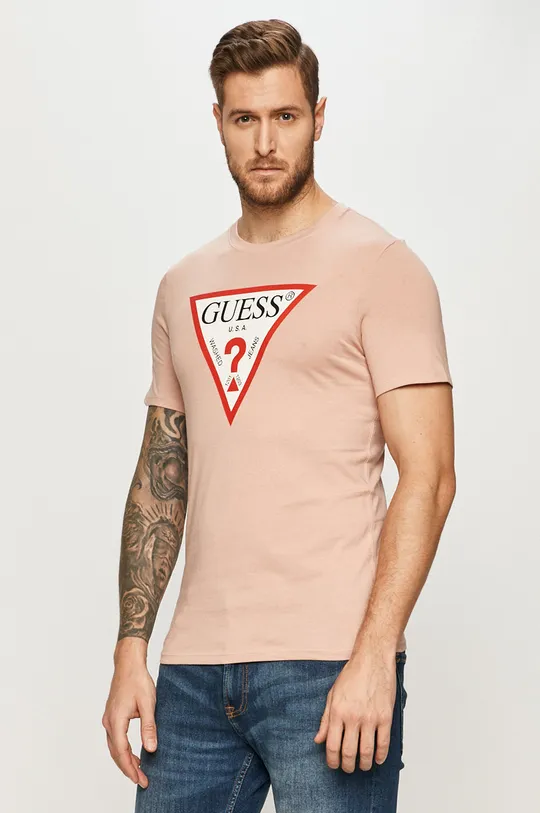 розовый Guess - Футболка Мужской